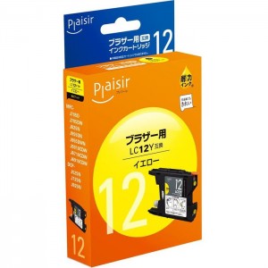 【代引不可】BROTHER ブラザー 互換インクカートリッジ LC12Y対応 イエロー プレジール PLE-BR12Y