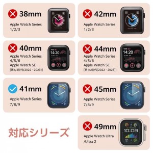 【代引不可】アップルウォッチ カバー Apple Watch Series 9 / 8 / 7 [ 41mm ] バンパー ハード ケース 側面保護 ラバーコート &me アッシュピンク エレコム AW-23BBPPRPN