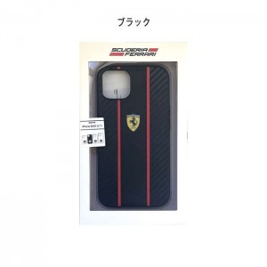 FERRARI 公式ライセンス iPhone13 6.1インチ 2眼モデル PUカーボン 背面ケース バックカバー かっこいい エアージェイ FESNMHCP13M