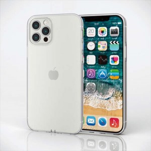 【代引不可】iPhone 12/iPhone 12 Pro ソフトケース 極み 耐久性 弾力性 TPU マイクロドット加工 クリアケース エレコム PM-A20BUCTCR