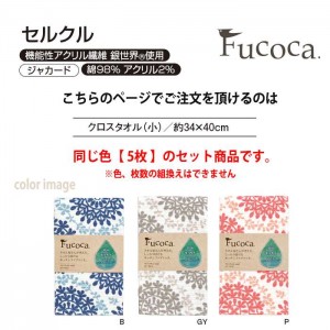 キッチンファブリック 5枚組 セルクルクロスタオル小 34ｘ40cm 同色5枚セット キッチン クロス 食器拭き タオル 薄手 乾きやすい Fucoca FC564*_x5