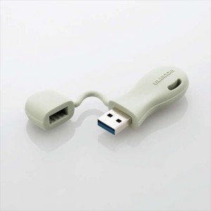 【代引不可】USBメモリー USB3.2(Gen1)対応 一体型キャップ式 子ども用 32GB グリーン エレコム MF-JRU3032GGR