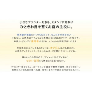 【北海道・沖縄・離島配送不可】【代引不可】フラワースタンド 2段 2WAY 幅80cm 木製 天然木 杉 鉢置き 花台 プランター台 植物台 インテリア ベランダ バルコニー テラス 庭 ガーデン ガーデニング 玄関 住まいスタイル JSFS2-800