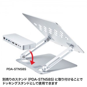 【代引不可】USB Type-Cドッキングステーション マグネットタイプ USB PD対応 自宅 オフィス コンパクト 持ち運び 便利 サンワサプライ USB-CVDK9