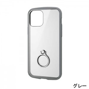 【代引不可】iPhone 12/iPhone 12 Pro ハイブリッドケース TOUGH SLIM フレームカラー リング付 硬度8H 耐衝撃 エレコム PM-A20BTSLFCR