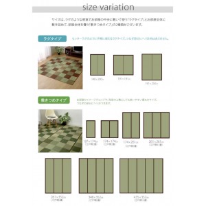 【北海道・沖縄・離島配送不可】【代引不可】い草 花ござ ござ ラグ カーペット マット 江戸間8畳 約348×352cm 調湿 消臭 空気浄化 抗菌防臭 青森ヒバ加工 夏用 春夏用 インテリア 市松柄 市松模様 ブロック Block 純国産 日本製 IKEHIKO BRK348352