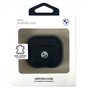 BMW 公式ライセンス AirPods 第3世代 本革+PCケース エアーポッズケース シンプル おしゃれ カッコイイ ブラック エアージェイ BMA3SSLBK