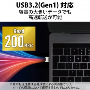 【代引不可】USBメモリ 64GB USB3.2/3.1/3.0/2.0 USB A 超小型 シルバー エレコム MF-SU3A064GSV