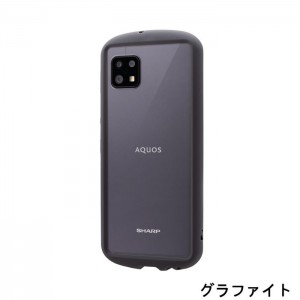 AQUOS sense6 SH-54B/SHG05 耐衝撃 背面クリアケース madeu スリム ハイブリッド ストラップホール付 LEPLUS LP-21WQ1SCP