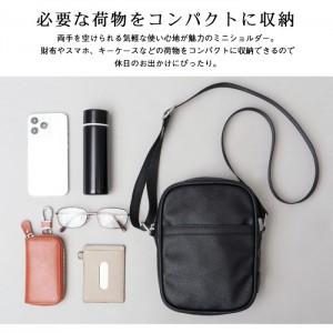 【北海道・沖縄・離島配送不可】MINI SHOULDER BAG ミニショルダーバッグ ブラック 黒 REGiSTA 672-F-BK