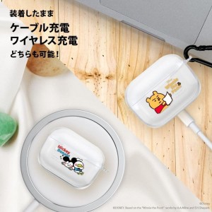 カナヘイ 画 AirPods Pro エアーポッズプロ第1世代 用 クリアソフトケース くまのプーさん Disney Winnie-the-Pooh PGA PG-DKAPPTP02POO