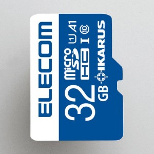 【代引不可】microSDHCメモリカード セキュリティソフトIKARUS付 32GB 防水仕様 SDカード変換アダプタ付属 エレコム MF-MS032GU11IKA