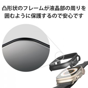 【代引不可】アップルウォッチ カバー Apple Watch Ultra 49mm バンパー ブラック エレコム AW-22CBPPBK