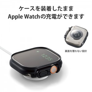 【代引不可】アップルウォッチ カバー Apple Watch Ultra 49mm バンパー ブラック エレコム AW-22CBPPBK