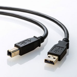 【代引不可】USB2.0ケーブル 5m USBケーブル PC USB周辺機器 接続 2重シールド ツイストペア線 金メッキコネクタ ブラック サンワサプライ KU20-5BKHK2