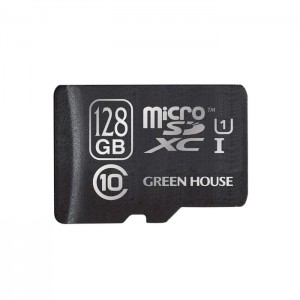 microSDXCカード 128GB UHS-I Class10 SDメモリーカード変換アダプタ付属 INDEXシール付 グリーンハウス GH-SDMRXCUB128G