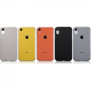 iPhone XR 用 ラバー ケース カバー Air Jacket for iPhone XR ４カラー（ラバーグレー・クリア・ラバーブラック・クリアブラック） パワーサポート PUK-7*