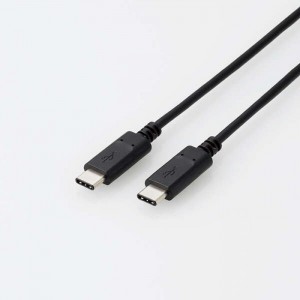 【代引不可】USB Type-Cケーブル USB2.0ケーブル(C-C) 2.0m 480Mbps 高速データ転送 60W ブラック エレコム GM-U2CCC20BK