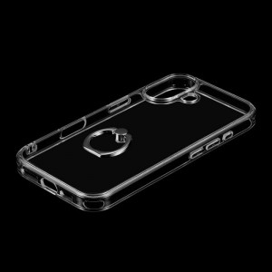 iPhone 16 リング付き耐衝撃ハイブリッドケース 「UTILO Hybrid Ring」 クリア LEPLUS NEXT LN-IM24CRGCL