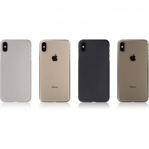 iPhone XS Max 用 ラバー ケース カバー Air Jacket for iPhone XS Max ４カラー（ラバーグレー・クリア・ラバーブラック・クリアブラック） パワーサポート PUC-7*