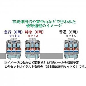 鉄道コレクション 鉄コレ 京成電鉄 3600形 3688編成 6両セット C 鉄道模型 電車 TOMYTEC トミーテック 4543736317173