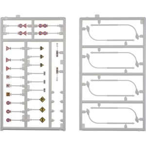 Nゲージ 着色済みキット 道路標識セット 踏切編1 鉄道模型 ジオラマ ストラクチャー greenmax グリーンマックス 2572