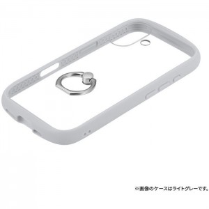 iPhone 16 リング付き耐衝撃ハイブリッドケース 「Cleary Ring」 ダークグレー LEPLUS NEXT LN-IM24PLCRGY