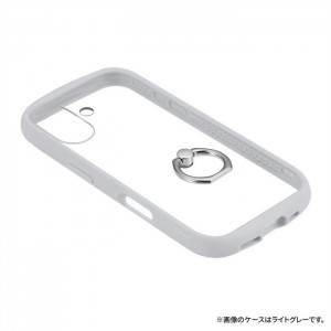 iPhone 16 リング付き耐衝撃ハイブリッドケース 「Cleary Ring」 ダークグレー LEPLUS NEXT LN-IM24PLCRGY