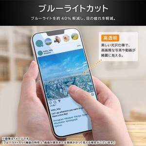 iPhone 15 Pro Max 15 Plus ガラス液晶 フィルム 10H ブルーライトカット 光沢 スマホ アクセサリー グッズ レイアウト RT-P44F/SMG