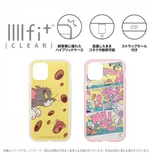 iPhone12mini 対応 iPhone 12 mini 5.4インチ  ケース カバー IIIIfit Clear イーフィットクリア TOM&JERRY トム＆ジェリー ハイブリッドケース iPhoneケース グルマンディーズ TMJ-83