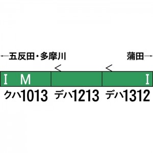 Nゲージ 鉄道模型 東急電鉄1000系 緑の電車　3両編成セット 動力付き グリーンマックス 50763