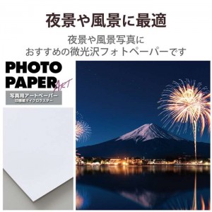 【代引不可】プリンター用紙 写真用紙 2L判 20枚 微光沢 写真用アートペーパー 印画紙 最上級グレードART紙 厚手 マイクロラスター インクジェット用紙 ホワイト エレコム EJK-ML2L20