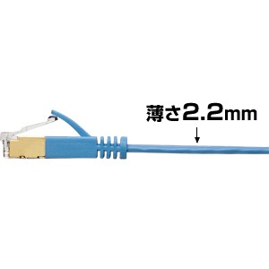 【代引不可】サンワサプライ カテゴリ7フラットLANケーブル KB-FL7-01BLN