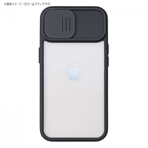 iPhone 14 / iPhone 13 ケース カバー NEWT IJOY CAP ブラック ガラスケース スライドカバーでレンズ保護 iPhoneケース サンクレスト i36FiJC01