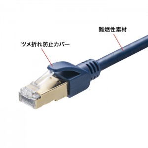 【代引不可】カテゴリ6Aハンダ産業用LANケーブル 10m サンワサプライ KB-H6A-10NV