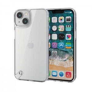 【代引不可】iPhone 14 / 13 ケース カバー ハイブリッド フォルティモ 耐衝撃 超衝撃吸収 スリム ストラップホール付 高透明 黄変防止 極み設計 クリア エレコム PM-A22AHVCK2CR