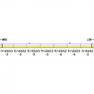 Nゲージ 鉄道模型 E653系0番代 フレッシュひたち・黄色 増結7両編成セット 動力無し Greenmax グリーンマックス 31851