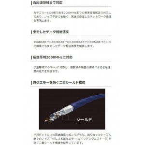 【即納】【代引不可】LANケーブル CAT8 5m 40Gbps 2000MHz 超スリム 爆速 高速光通信 爪折れ防止 ブルーメタリック エレコム LD-OCTST/BM50