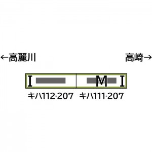 Nゲージ 鉄道模型 JRキハ111/112形200番代 八高線 基本2両編成セット 動力付き Greenmax グリーンマックス 31867