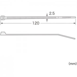 簡単結束 長期間の使用でも緩みにくい ケーブルタイ（長さ120mm・50本入り） サンワサプライ CA-601N