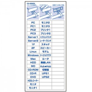 識別シール付きでケーブルの分類ができる タグが飛び出さない マーカータイ サンワサプライ CA-606KN