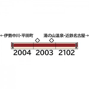 Nゲージ 鉄道模型 近鉄2000系 名古屋線・2003編成 増結3両編成セット 動力無し  グリーンマックス 31889