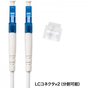 【代引不可】メガネ型光ファイバケーブル（シングル8.6μm、LC×2-LC×2、2m） サンワサプライ HKB-LCLC1-02N