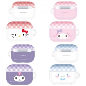 AirPods Pro サンリオキャラクターズ ソフトケース アクセサリーホール付 エアポッズケース かわいい コンパクト 便利 グルマンディーズ SANG-189