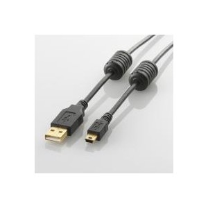 【即納】【代引不可】エレコム(ELECOM) フェライトコア付きUSB2.0ケーブル[1.0m] U2C-MF10BK 製品型番：U2C-MF10BK （4953103218970）