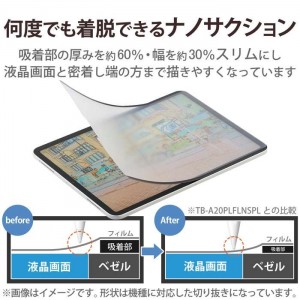 【代引不可】iPad 第10世代 フィルム 紙心地 着脱式 反射防止 ケント紙タイプ エレコム TB-A22RFLNSPLL