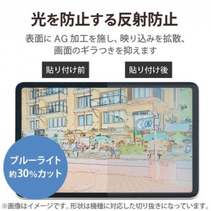 【代引不可】iPad 第10世代 フィルム 紙心地 着脱式 反射防止 ケント紙タイプ エレコム TB-A22RFLNSPLL