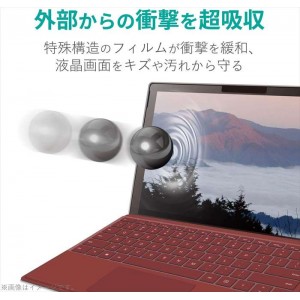 【代引不可】Surface Pro 7/6/2017年モデル 液晶保護フィルム 衝撃吸収 ハイスペック BLカット 光沢 エレコム TB-MSP7FLHSG