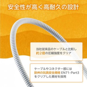 【代引不可】USB-A to Lightning ステンレス 1.5m ホワイト エレコム PET-ALMT15WH