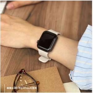 Apple Watch 用 アップルウォッチ シリコンバンド(41mm/40mm/38mm) アイボリー PGA PG-AW41SC02IV